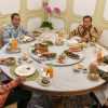 Kompak Pakai Batik, Momen Jokowi Makan Siang Bareng 3 Capres di tempat Istana